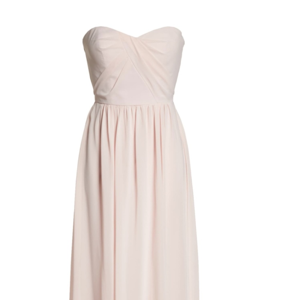 Social Bridesmaids Strapless Georgette Gown